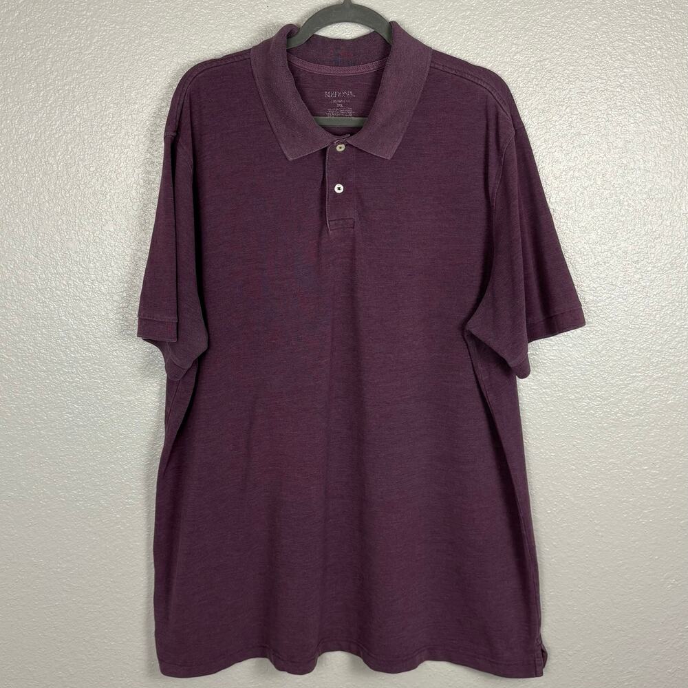 Merona Men's Size XXL Purple Polo Style Short Sleeved Tagless Collared Shirt